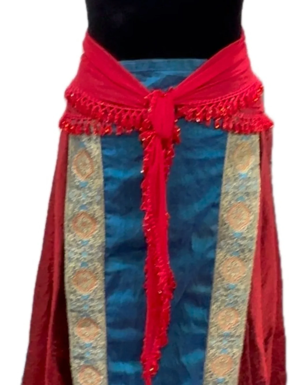 Red Egyptian Beaded Scarf
